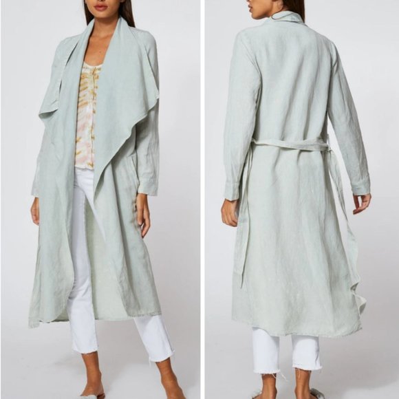 Young Fabulous & Broke Chicago Tie Coat - Sage - Picture 2 of 3